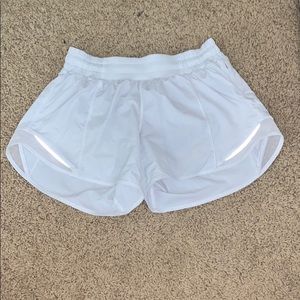 White lululemon hotty hot shorts!
